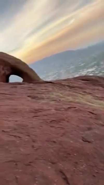 Taking care of daddy on a hike