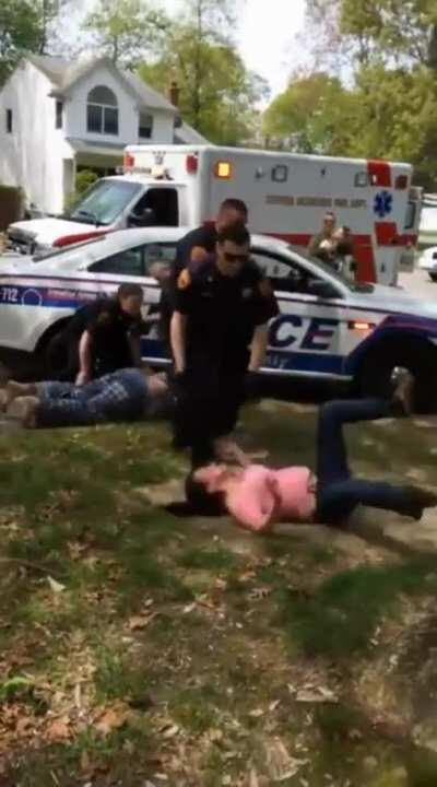 Attempting to attack a police officer from behind