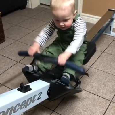 New to rowing. Any tips on my form? 2.5 YO/2’ 11’’/30lbs