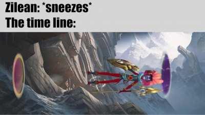 Zilean: *sneezes* The time line: