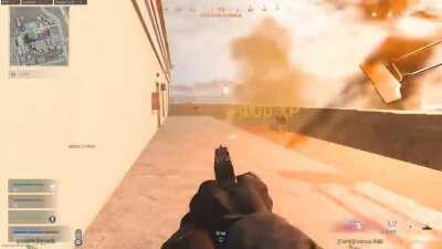 Chopper vs. pistol had to improvise