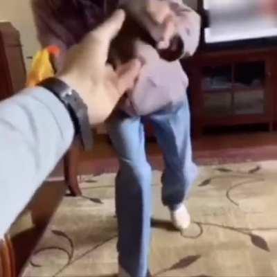 This grandma still plays cops & robbers with her adult grandson just like they did when he was a child