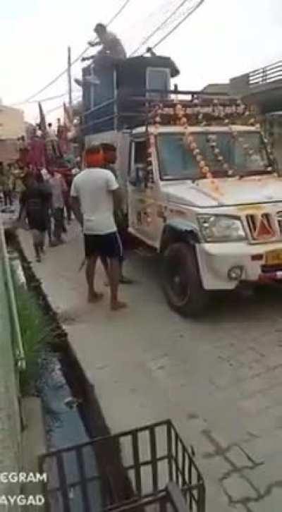 This is what happens when you catch a power line.