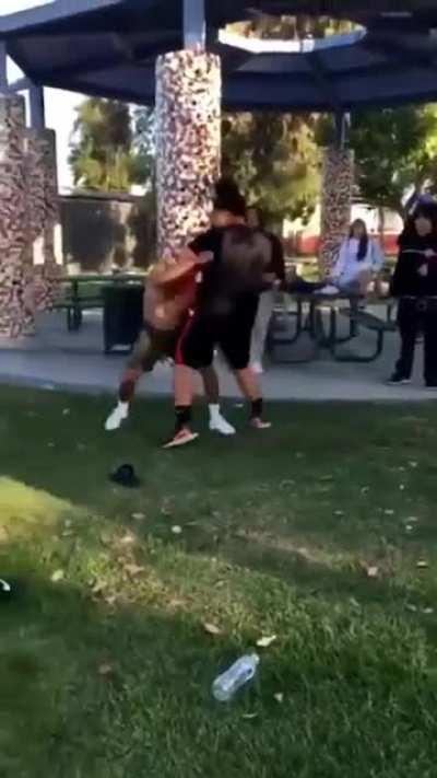 Samoan (shirt) vs American (shirtless)