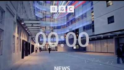 To flip the middle finger before the reading the headlines on BBC