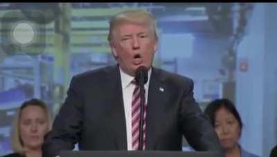 Donald Trump explaining the recent event