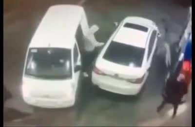 To rob someone while pumping gas.