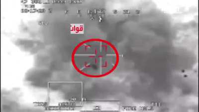 Saudi Apache destroys Houthi armored vehicle carrying anti-aircraft in Yemen (date unknown)