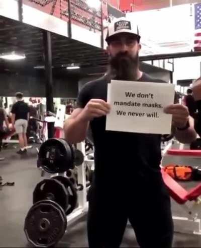 Gym owner says no to science