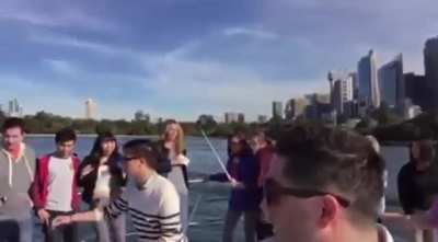 Man gets thrown overboard in yacht fight