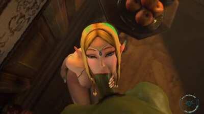 Princess Zelda Sucking (SpokStuff) [The Legend of Zelda]