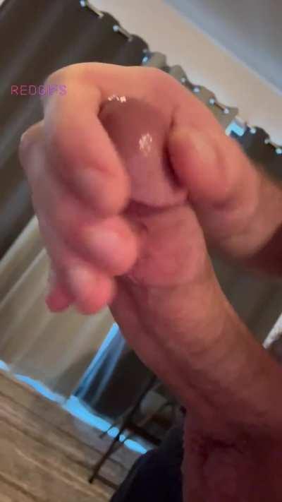 Playing with my monster on a horny Sunday morning