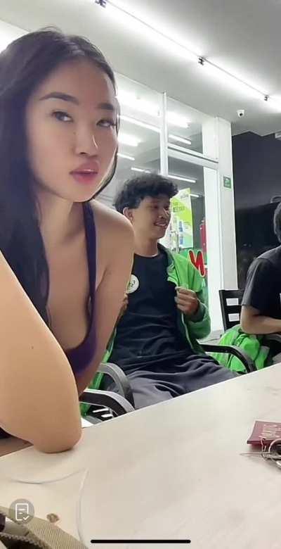 Busty Asian fan appreciation day convenience store