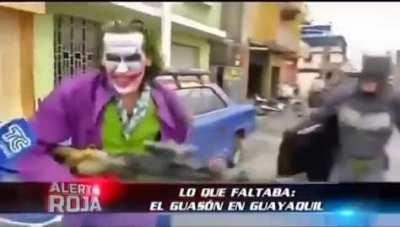 Batman y el joker en Guayaquil