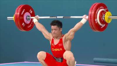 Li Fabin sets Olympic record today, 143kg snatch at 61kg