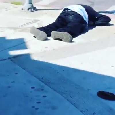 A gust of wind knocked him out