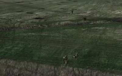 Ukrainian infantry takes casualties crossing the Belgorod border, April 2025