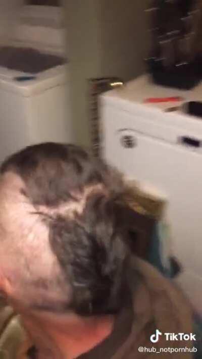 Nephew gives his uncle with Alzheimer’s a Mohawk.