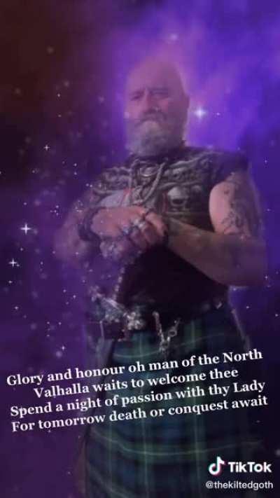 If theres one thing that screams strong Viking warrior to me, it’s definitely the purple sparkle cloud tiktok filter. This man deserves his Valhalla 👼🏼
