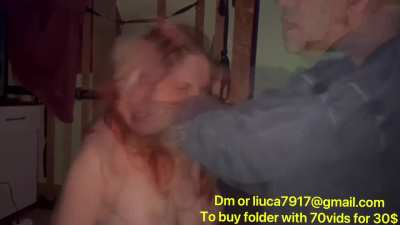 Face slapping pov, blowjob, cum on hair, squirting