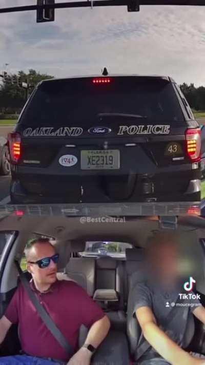 Almost ran into police