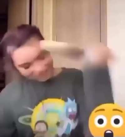 She was imitating Michael Myers but forgot the most important thing — wearing the mask