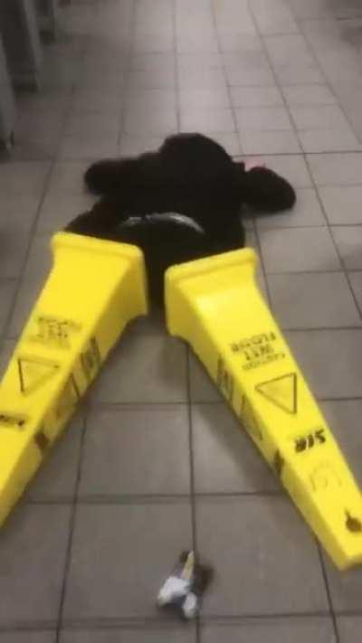 WCGW going to the bathroom with cones on your legs while drunk?