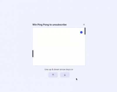 Win PingPong To Unsubscribe