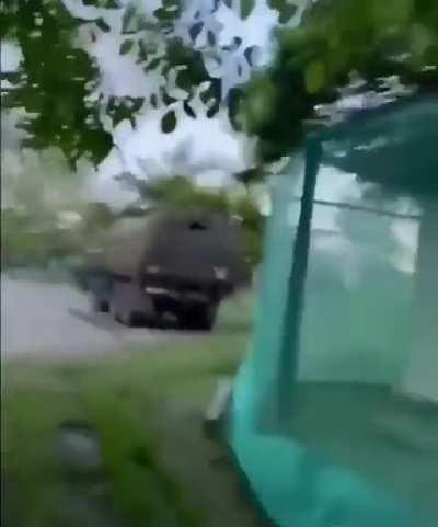 A ruzzian soldier filming the results of a Storm Shadow strike as a second one arrives.