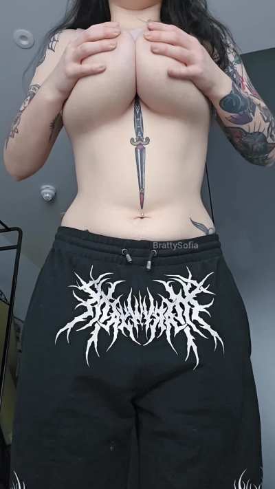 I hope you can handle my big goth tits