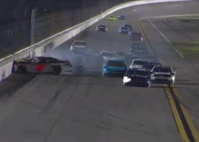 View of Noah Gragson’s hard hit in Daytona