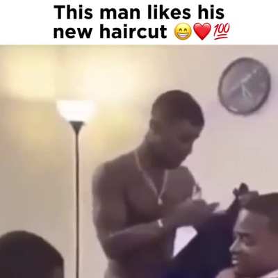 This man likes his new haircut 😁❤️💯