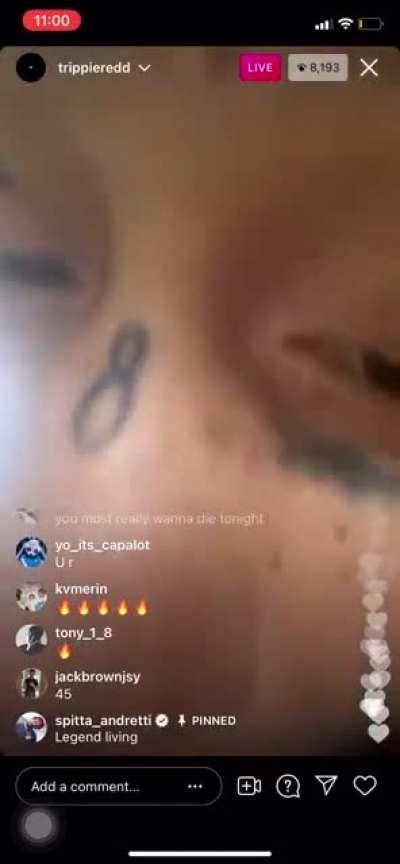 Trippie Redd playing Autograph (on my line) on IG Live — 05/24/2021