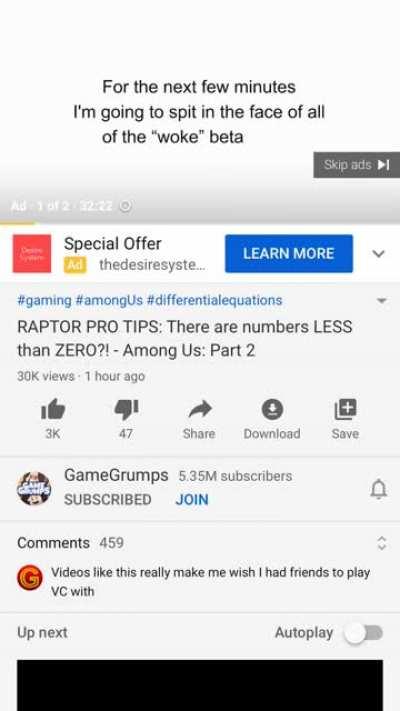 Is anyone else getting this YouTube ad that advocates r*pe???