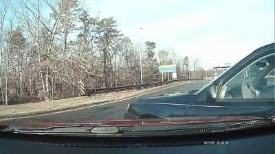 This isn't how a highway ramp works, ma'am.