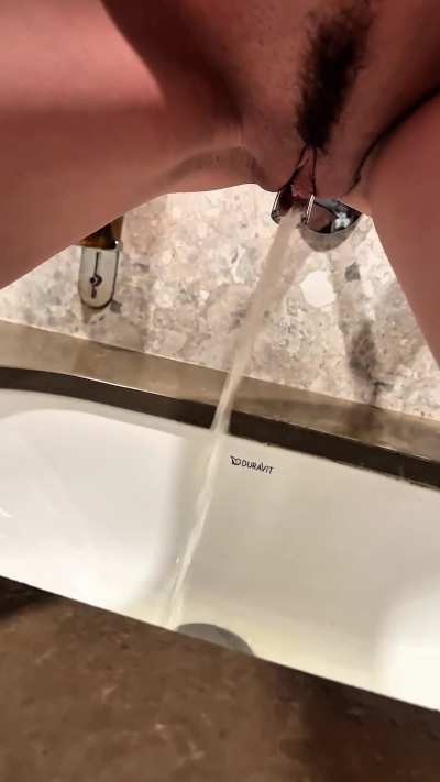 I think women can get away with peeing in the sink.