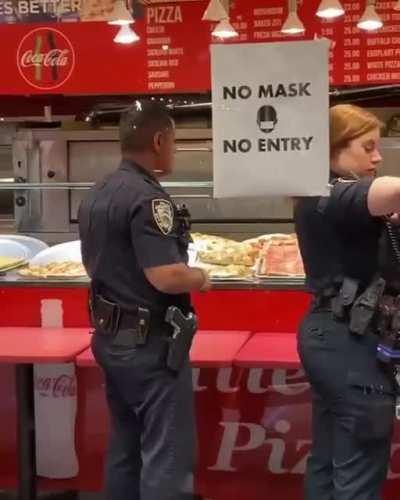 To prohibit entry without mask