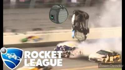 Remember kids, if you see a car crashing, don't forget to R O C K E T L E A G U E