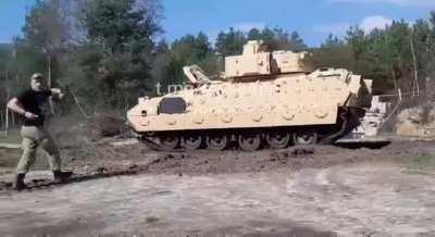 M2 Bradley from USA are already driving on Ukrainian soil.