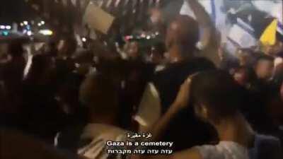 THE MEDIA NEVER REPORTED THIS Israelis in Tel Aviv celebrating the murder of 100S OF Palestinian kids & chanting: 