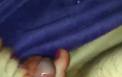 Make him cum with foot