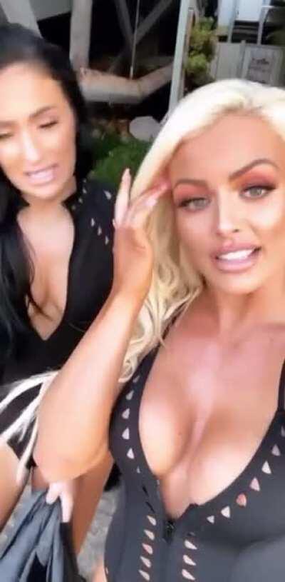 Mandy Rose popping out.