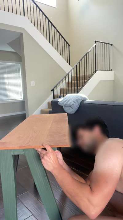 Assembling a desk I made