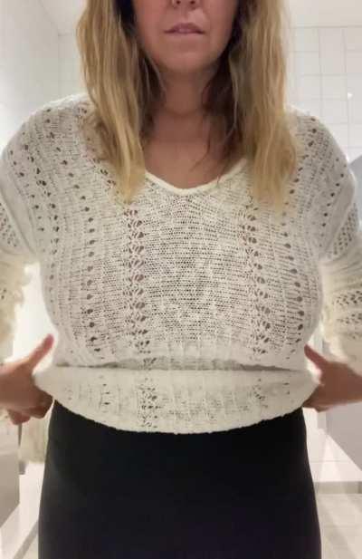 A little naughty work flash 🥰 New sweater to play with