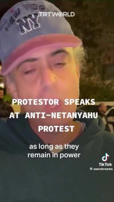 Israeli protester speaks about BiBi