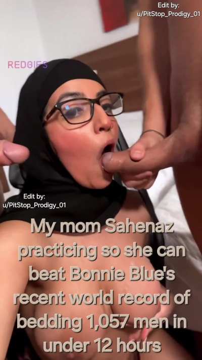 My mom's daily practice to get a shot at the current world record