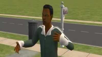 Lamar roasts Franklin in Sims 2