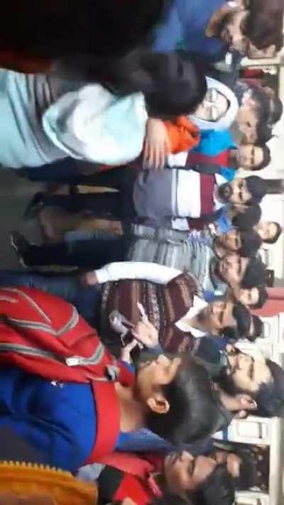 Fight between girl and boy due to kashmir issue. Delhi,India