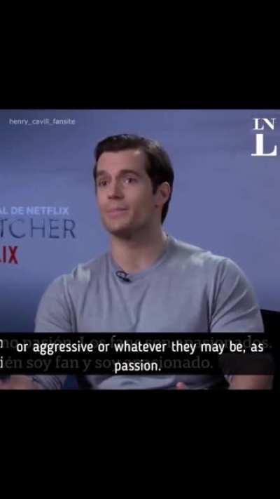 We're not toxic, we're passionate and Henry Cavill gets it because he IS a FAN. He's a gamer and a nerd. He's one of us. Gotta love the dude.