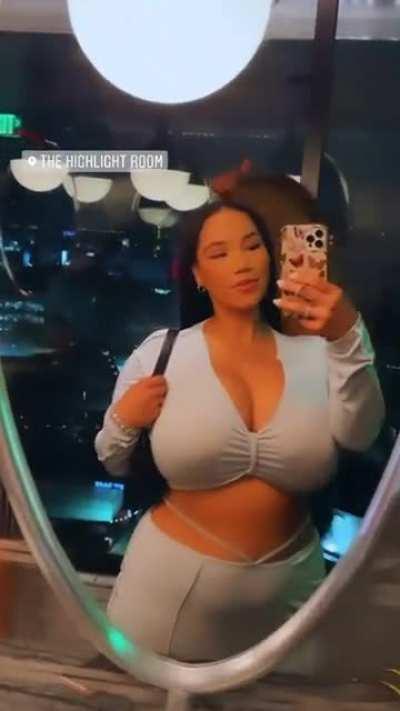 Showing of her amazing figure